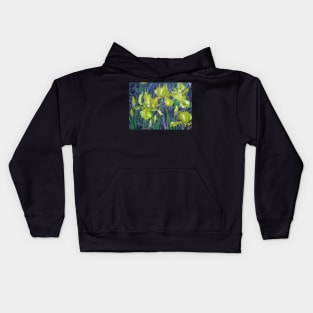 Yellow Irises Kids Hoodie